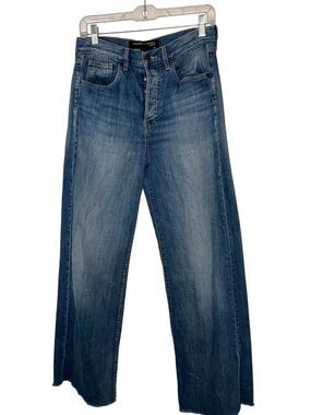 Veronica Beard Taylor Wide leg raw hem Jeans Sz 28